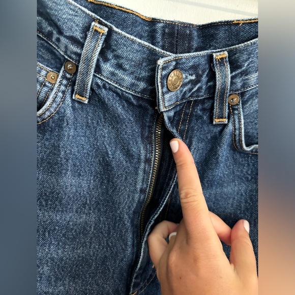 AGOLDE Pinch Waist High Rise Kick Jeans Blue Denim Size 26 - Picture 15 of 15